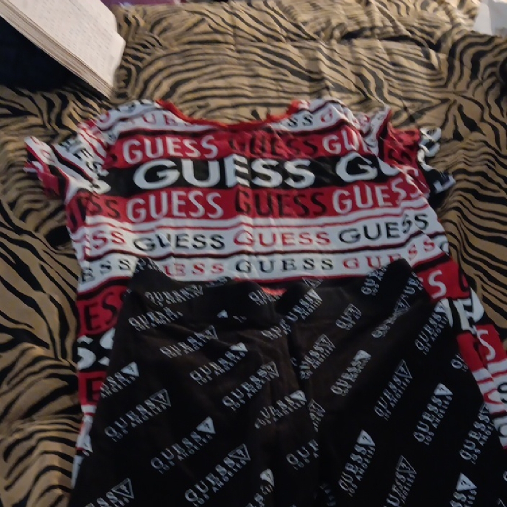 Guess Logo T-Shirt and Shorts Set